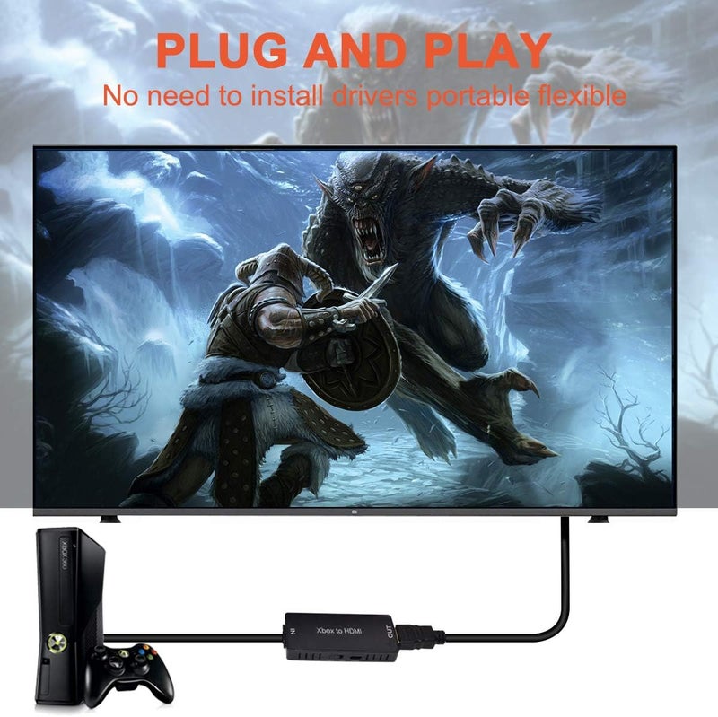 YDF Xbox 360 HDMI Converter, Xbox360 to HDMI Converter HD Link Cable, Support 720P / 1080P. Compatible with Xbox 360 and Slim - Image 2